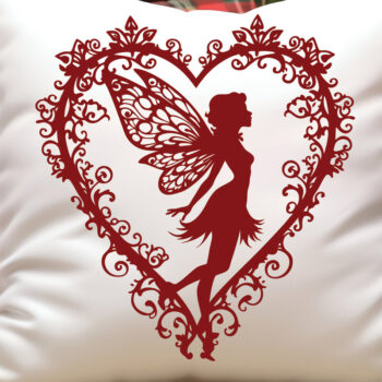 Intra απο ξύλο plywood 3mm-4mm πάχος – Χαρτί κομμένη καρδιά με  Fairy 18 Δίασταση  20x20 cm INTRAFABR-113211891 - Image 2