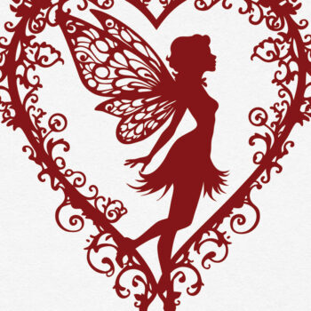 Intra απο ξύλο plywood 3mm-4mm πάχος – Χαρτί κομμένη καρδιά με  Fairy 18 Δίασταση  20x20 cm INTRAFABR-113211891 - Image 3