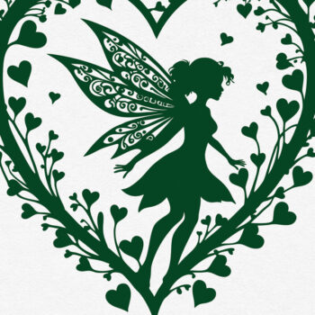 Intra απο ξύλο plywood 3mm-4mm πάχος – Χαρτί κομμένη καρδιά με Fairy 3 Δίασταση 20x20 cm INTRAFABR-112708593 - Image 3