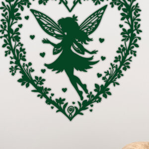 Intra απο ξύλο plywood 3mm-4mm πάχος – Χαρτί κομμένη καρδιά με  Fairy 4 Δίασταση  20x20 cm INTRAFABR-112771044