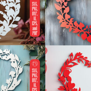 Intra απο ξύλο plywood 3mm-4mm πάχος – Δέσμη στεφάνι κομμένης καρδιάς Δίασταση  20x20 cm INTRAFABR-112937333