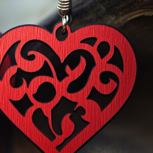 Intra απο ξύλο plywood 3mm-4mm πάχος – Paper Cut Hearts Earrings Δίασταση 5x5 cm INTRAFABR-112367210
