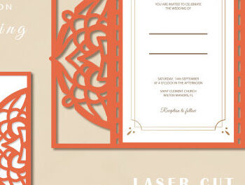 Intra απο ξύλο plywood 3mm-4mm πάχος – Προσκλητήριο κομμένο σε χαρτί Δίασταση 20x20 cm INTRAFABR-93065689 - Image 1