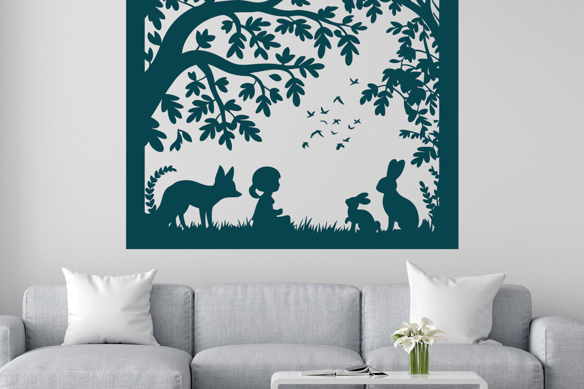 Intra απο ξύλο plywood 3mm-4mm πάχος – Διακόσμηση τοίχου παιδικού δωματίου Paper Cut 14 Δίασταση  40x30 cm INTRAFABR-115823052