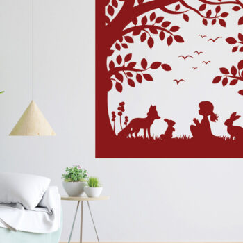 Intra απο ξύλο plywood 3mm-4mm πάχος – Διακόσμηση τοίχου παιδικού δωματίου Paper Cut 9 Δίασταση  40x30 cm INTRAFABR-115766866 - Image 1