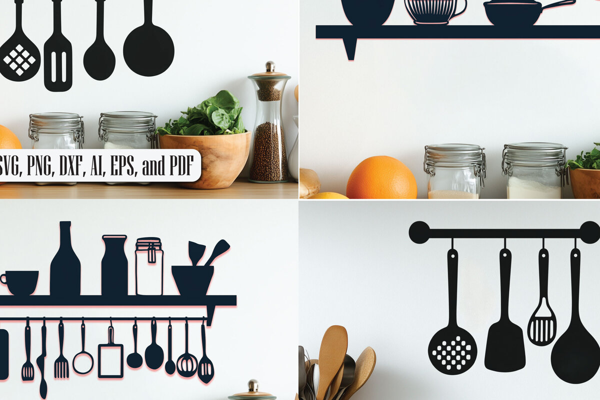 Intra απο ξύλο plywood 3mm-4mm πάχος – Paper Cut Kitchen Bundle Δίασταση  20x20 cm INTRAFABR-111870502