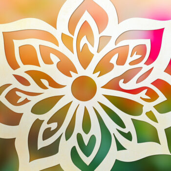 Intra απο ξύλο plywood 3mm-4mm πάχος – Πακέτο αρχείου Paper Cut Lily Mandala Δίασταση 20x20 cm INTRAFABR-107547119 - Image 2