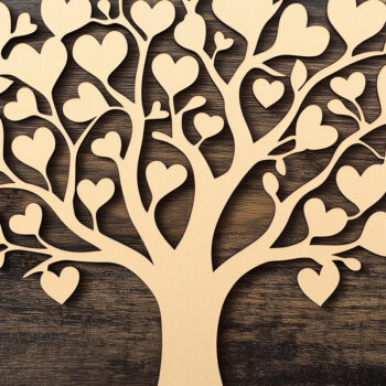 Intra απο ξύλο plywood 3mm-4mm πάχος – Paper Cut Love Tree Bundle Δίασταση  20x20 cm INTRAFABR-112697831 - Image 6