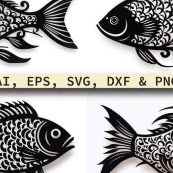 Intra απο ξύλο plywood 3mm-4mm πάχος – Πακέτο Fish Style Paper Cut Mandala Δίασταση  20x20 cm INTRAFABR-80042814 - Image 1