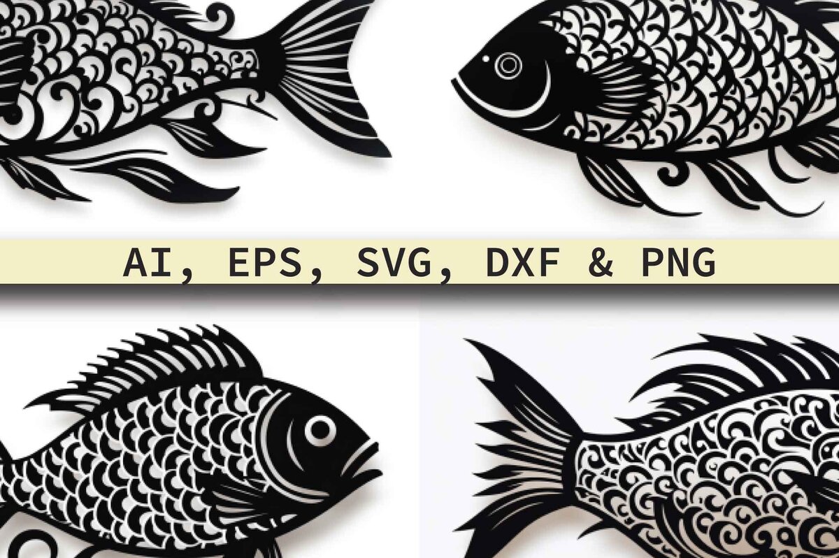 Intra απο ξύλο plywood 3mm-4mm πάχος – Πακέτο Fish Style Paper Cut Mandala Δίασταση  20x20 cm INTRAFABR-80042814