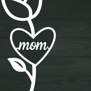 Intra απο ξύλο plywood 3mm-4mm πάχος – Paper Cut Mom Rose Stick Δίασταση 20x20 cm INTRAFABR-121250451