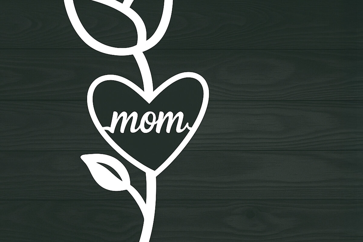 Intra απο ξύλο plywood 3mm-4mm πάχος – Paper Cut Mom Rose Stick Δίασταση  20x20 cm INTRAFABR-121250451