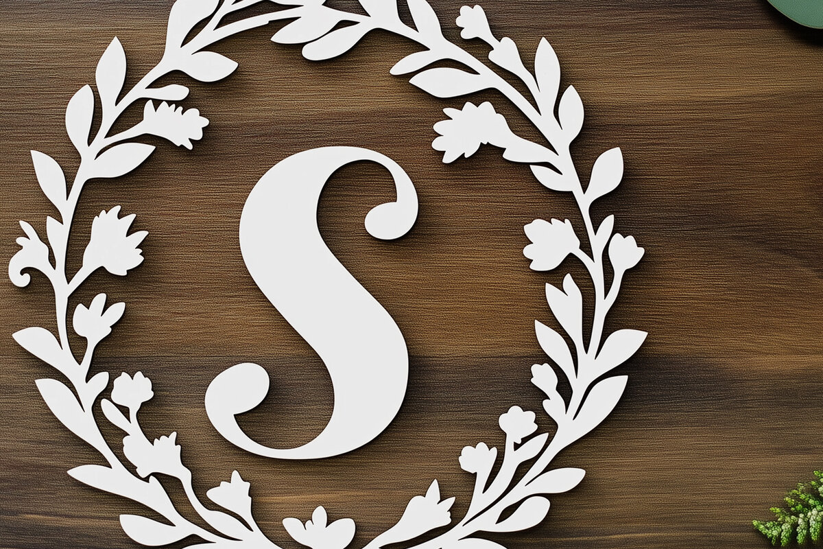 Intra απο ξύλο plywood 3mm-4mm πάχος – Αρχείο κοπής μονογράμματος Cut Paper Δίασταση  20x20 cm INTRAFABR-107742166