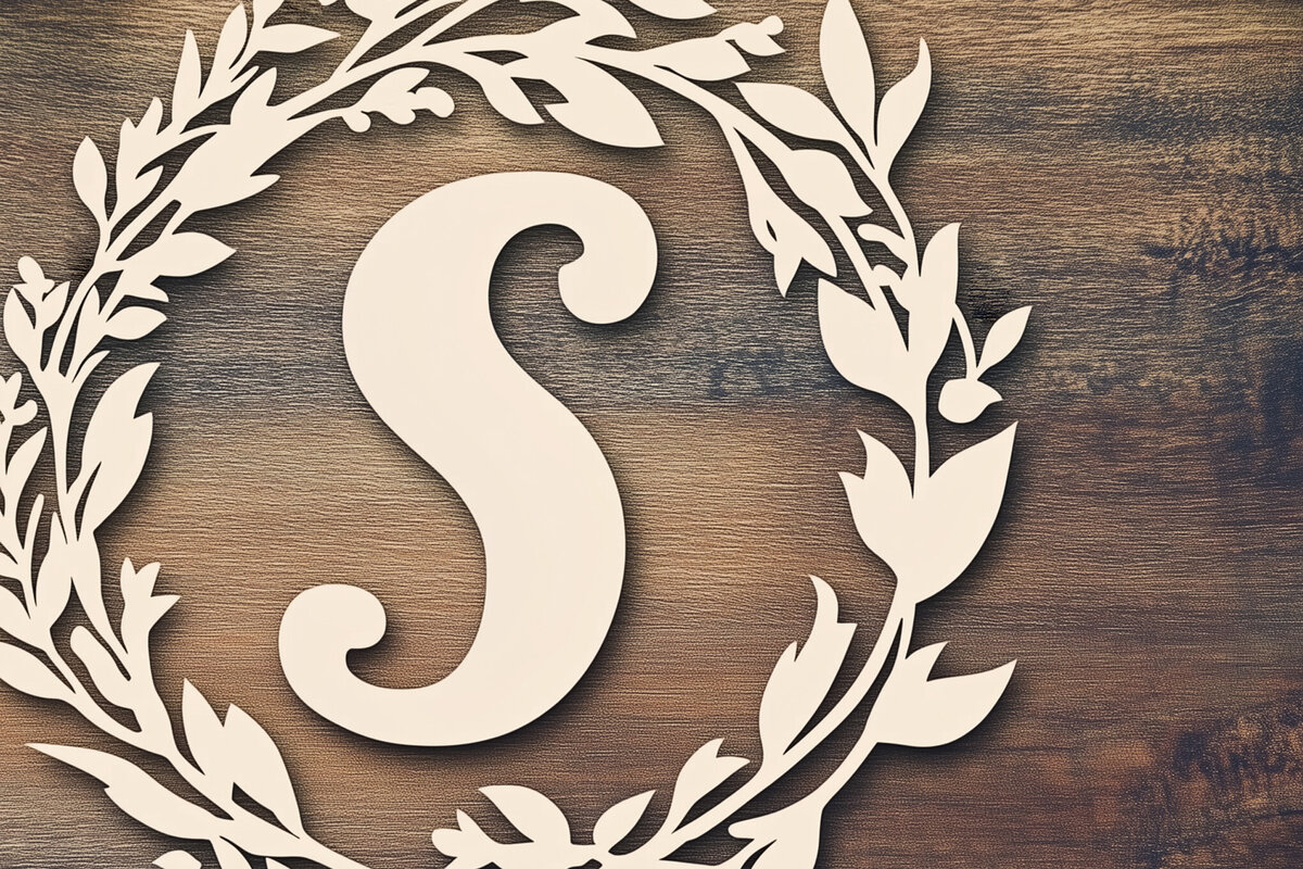 Intra απο ξύλο plywood 3mm-4mm πάχος – Αρχείο κοπής μονογράμματος Cut Paper Δίασταση  20x20 cm INTRAFABR-107742260