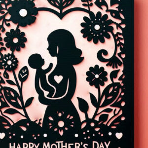 Intra απο ξύλο plywood 3mm-4mm πάχος – Paper Cut Mother's Day Card Δίασταση 20x20 cm INTRAFABR-119642974