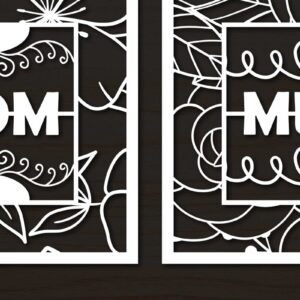 Intra απο ξύλο plywood 3mm-4mm πάχος – Πακέτο Paper Cut Mother's Day Δίασταση  20x20 cm INTRAFABR-69198177