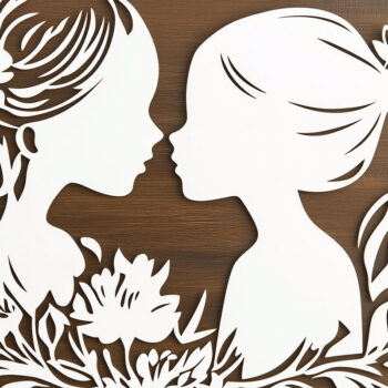 Intra απο ξύλο plywood 3mm-4mm πάχος – Πακέτο Paper Cut Mother's Day Δίασταση 20x20 cm INTRAFABR-117425686 - Image 9