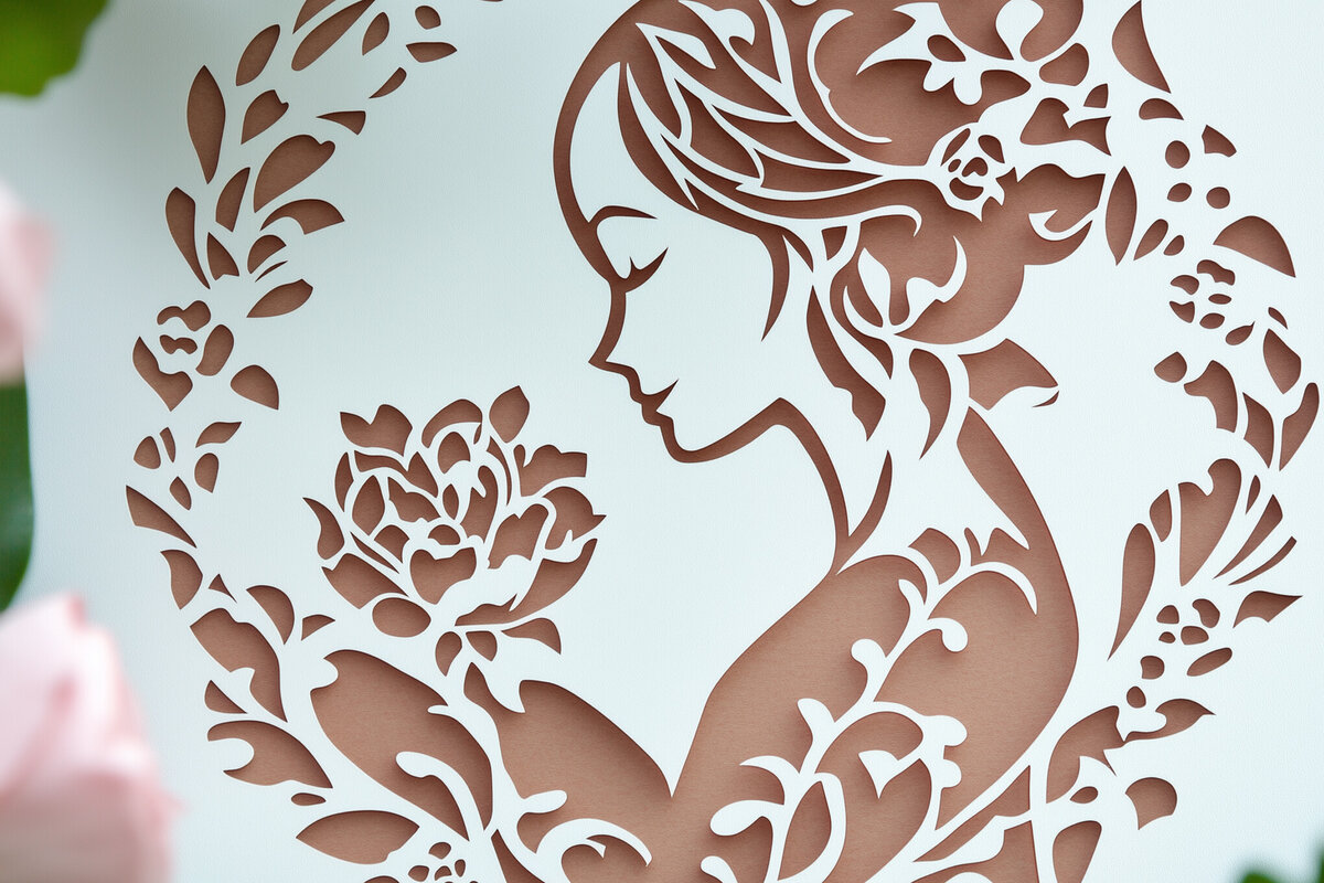 Intra απο ξύλο plywood 3mm-4mm πάχος – Paper Cut Mother’s Day Δίασταση  20x20 cm INTRAFABR-117425132