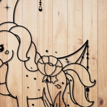 Intra απο ξύλο plywood 3mm-4mm πάχος – Πακέτο Paper Cut Mystical Unicorn Δίασταση  20x20 cm INTRAFABR-31185968 - Image 3
