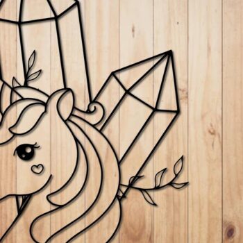 Intra απο ξύλο plywood 3mm-4mm πάχος – Πακέτο Paper Cut Mystical Unicorn Δίασταση  20x20 cm INTRAFABR-31185968 - Image 5