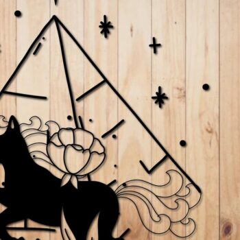 Intra απο ξύλο plywood 3mm-4mm πάχος – Πακέτο Paper Cut Mystical Unicorn Δίασταση  20x20 cm INTRAFABR-31185968 - Image 6