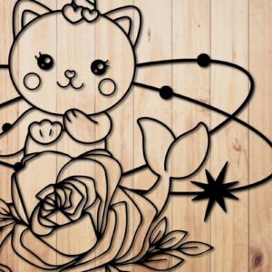 Intra απο ξύλο plywood 3mm-4mm πάχος – Paper Cut Mystical Unicorn Δίασταση  20x20 cm INTRAFABR-31185898