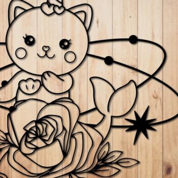 Intra απο ξύλο plywood 3mm-4mm πάχος – Paper Cut Mystical Unicorn Δίασταση  20x20 cm INTRAFABR-31185898 - Image 1