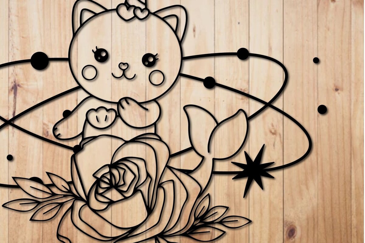 Intra απο ξύλο plywood 3mm-4mm πάχος – Paper Cut Mystical Unicorn Δίασταση  20x20 cm INTRAFABR-31185898