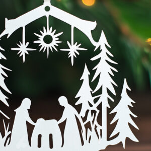 Intra απο ξύλο plywood 3mm-4mm πάχος – Χαρτοκομμένα Στολίδια Γέννησης Δίασταση  20x20 cm INTRAFABR-107900193