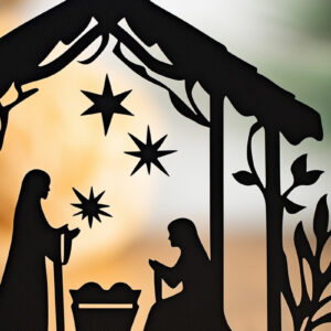 Intra απο ξύλο plywood 3mm-4mm πάχος – Χαρτοκόπτη Σκηνή Γέννησης Δίασταση  20x20 cm INTRAFABR-106646335