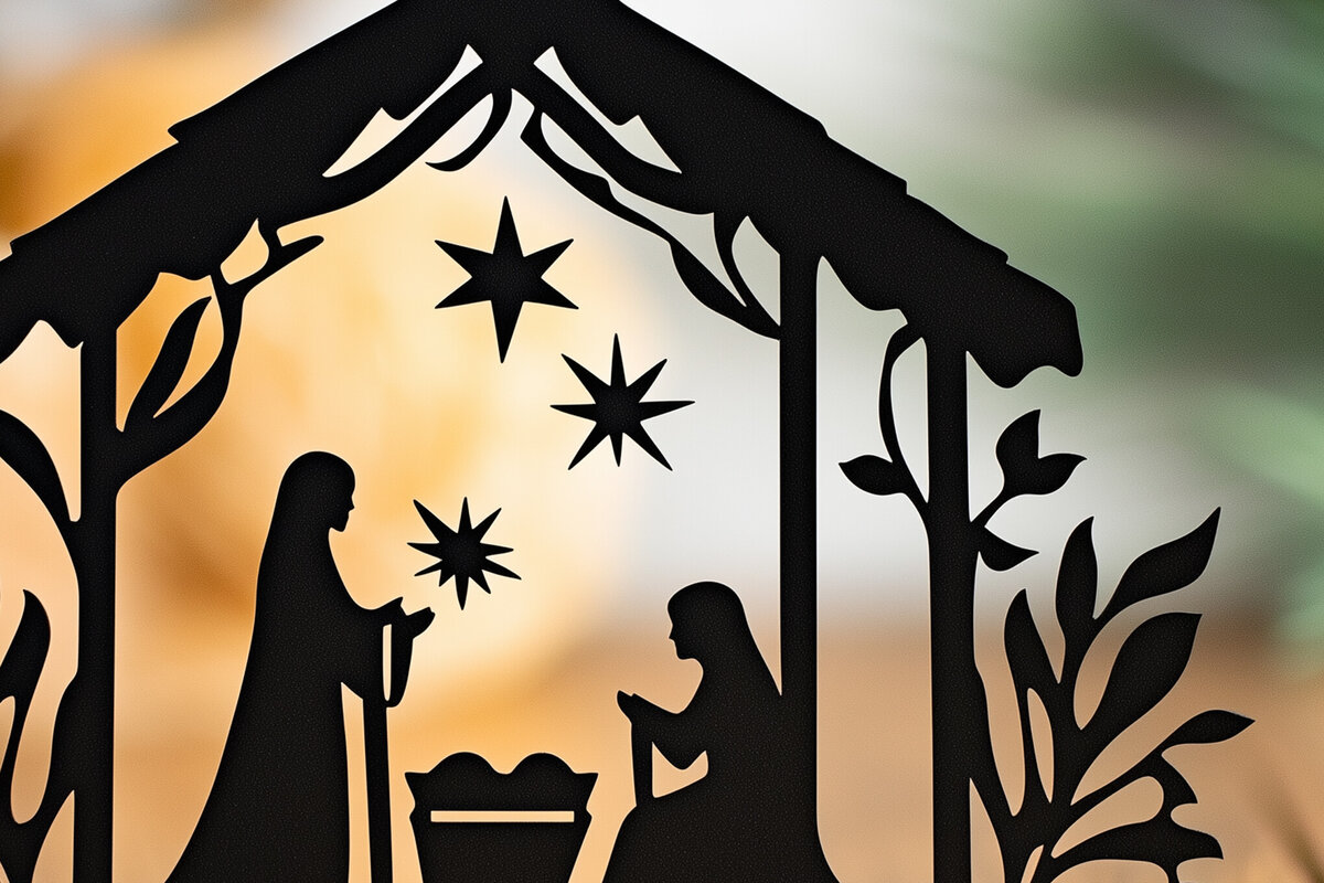 Intra απο ξύλο plywood 3mm-4mm πάχος – Χαρτοκόπτη Σκηνή Γέννησης Δίασταση  20x20 cm INTRAFABR-106646335