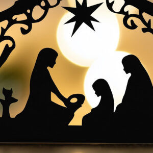 Intra απο ξύλο plywood 3mm-4mm πάχος – Χαρτοκόπτη Σκηνή Γέννησης Δίασταση  20x20 cm INTRAFABR-106649046