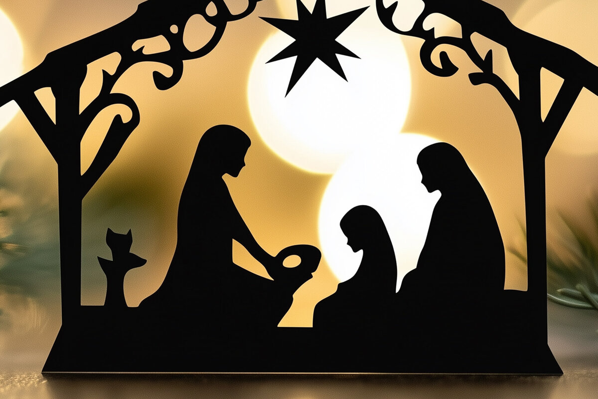 Intra απο ξύλο plywood 3mm-4mm πάχος – Χαρτοκόπτη Σκηνή Γέννησης Δίασταση  20x20 cm INTRAFABR-106649046