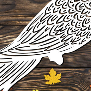 Intra απο ξύλο plywood 3mm-4mm πάχος – Paper Cut Parrot Bird Δίασταση  20x20 cm INTRAFABR-120072456