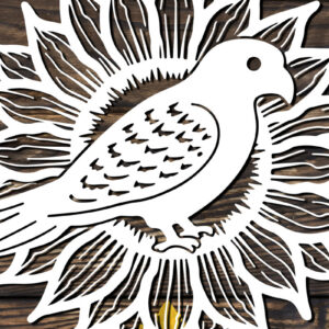 Intra απο ξύλο plywood 3mm-4mm πάχος – Paper Cut Parrot Bird Δίασταση  20x20 cm INTRAFABR-120072483