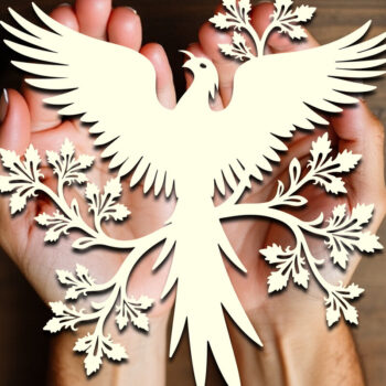 Intra απο ξύλο plywood 3mm-4mm πάχος – Paper Cut Parrot Bird Δίασταση  20x20 cm INTRAFABR-120031455 - Image 1