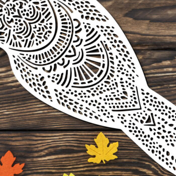 Intra απο ξύλο plywood 3mm-4mm πάχος – Πακέτο Paper Cut Parrot Bird Δίασταση  20x20 cm INTRAFABR-120266356 - Image 2
