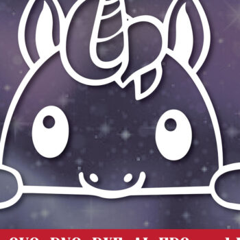 Intra απο ξύλο plywood 3mm-4mm πάχος – Paper Cut Peeking Unicorn Bundle Δίασταση  20x20 cm INTRAFABR-107612350 - Image 4