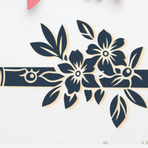 Intra απο ξύλο plywood 3mm-4mm πάχος – Χάρτινο μολύβι με λουλούδια Δίασταση  20x20 cm INTRAFABR-104757385