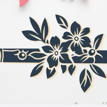 Intra απο ξύλο plywood 3mm-4mm πάχος – Χάρτινο μολύβι με λουλούδια πακέτο Δίασταση  20x20 cm INTRAFABR-104761414 - Image 3