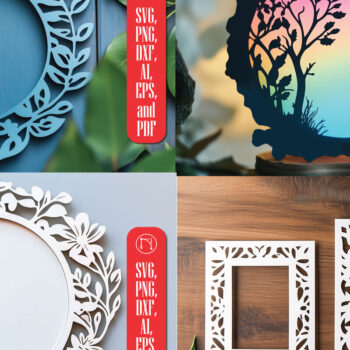 Intra απο ξύλο plywood 3mm-4mm πάχος – Πακέτο Κορνίζες φωτογραφιών Paper Cut Δίασταση 20x20 cm INTRAFABR-116082842 - Image 1