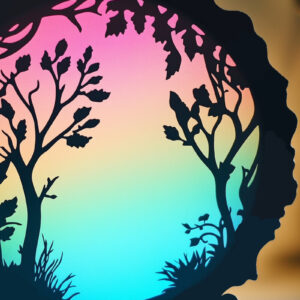 Intra απο ξύλο plywood 3mm-4mm πάχος – Paper Cut Photo Frames Δίασταση  45x45 cm INTRAFABR-116070941