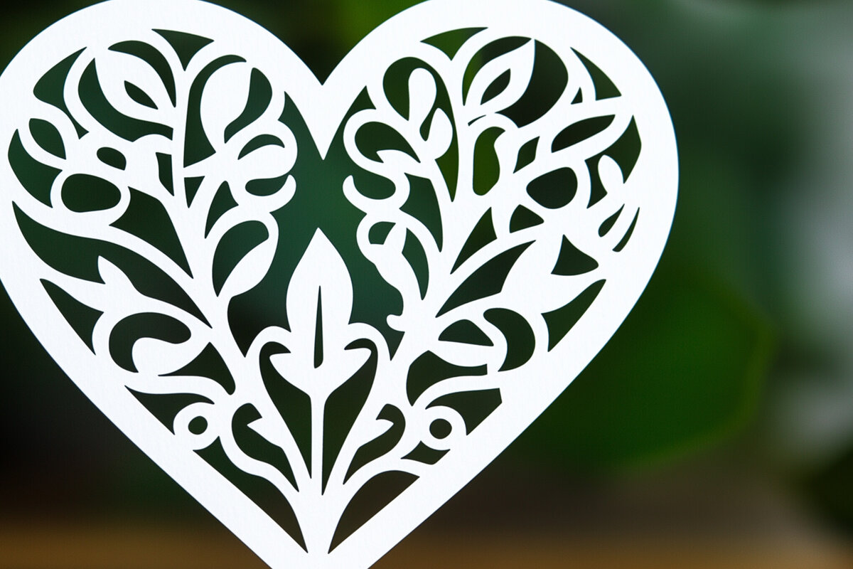 Intra απο ξύλο plywood 3mm-4mm πάχος – Κοπή χαρτιού Scalloped Heart Δίασταση  20x20 cm INTRAFABR-115547852