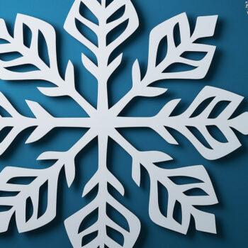 Intra απο ξύλο plywood 3mm-4mm πάχος – Χαρτοκομμένο στολίδι Snowflake Cut Fil Δίασταση 20x20 cm INTRAFABR-105916922 - Image 1