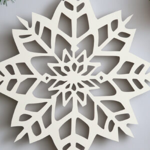 Intra απο ξύλο plywood 3mm-4mm πάχος – Χαρτοκομμένο στολίδι Snowflake Cut Fil Δίασταση  20x20 cm INTRAFABR-105912718