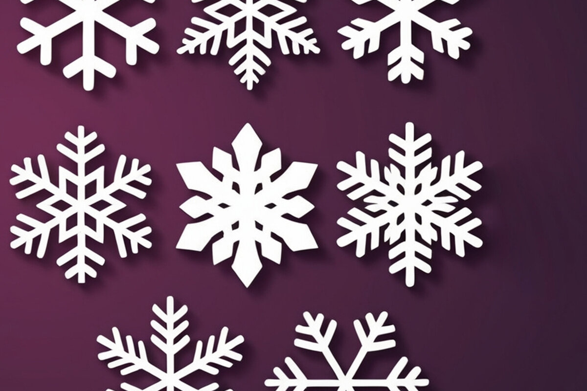 Intra απο ξύλο plywood 3mm-4mm πάχος – Αρχείο κομμένο σε χαρτί Snowflakes Δίασταση  20x20 cm INTRAFABR-108564507