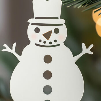 Intra απο ξύλο plywood 3mm-4mm πάχος – Paper Cut Snowman Δίασταση  20x20 cm INTRAFABR-107802774 - Image 1