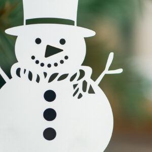 Intra απο ξύλο plywood 3mm-4mm πάχος – Paper Cut Snowman Δίασταση 20x20 cm INTRAFABR-107802912