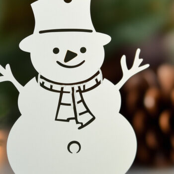 Intra απο ξύλο plywood 3mm-4mm πάχος – Paper Cut Snowman Δίασταση  20x20 cm INTRAFABR-107803082 - Image 1