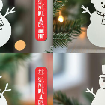 Intra απο ξύλο plywood 3mm-4mm πάχος – Paper Cut Snowman Bundle Δίασταση  20x20 cm INTRAFABR-107803172 - Image 1